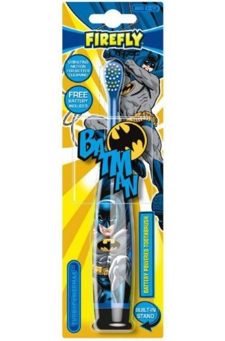 Детская зубная щетка Batman Turbo Max с батарейкой. Мягкая щетина. От 3-х лет. Движ. вибрация.
