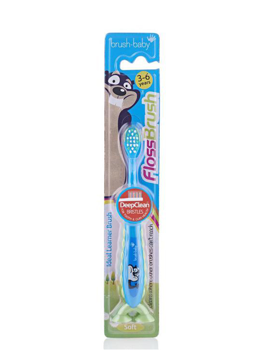Комплект Brush-Baby TuttiFrutti 3-6 лет, 50 мл+Brush Baby - Щетка зубная детская (3 - 6 лет) FlossBrush