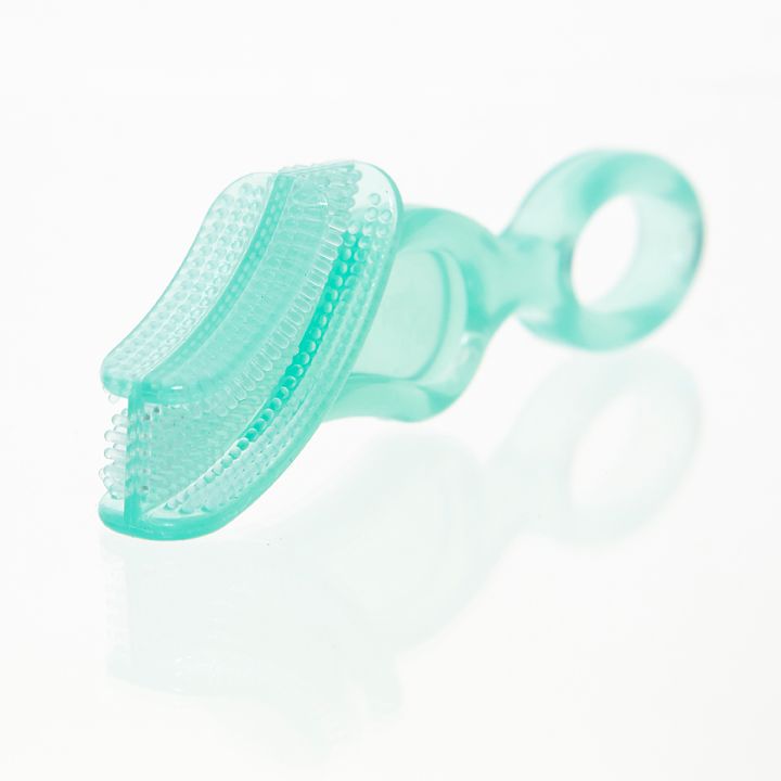 Комплект Brush-Baby Applemint 0-2 года, 50 мл+Сhewable Toothbrush жевательная зубная щётка