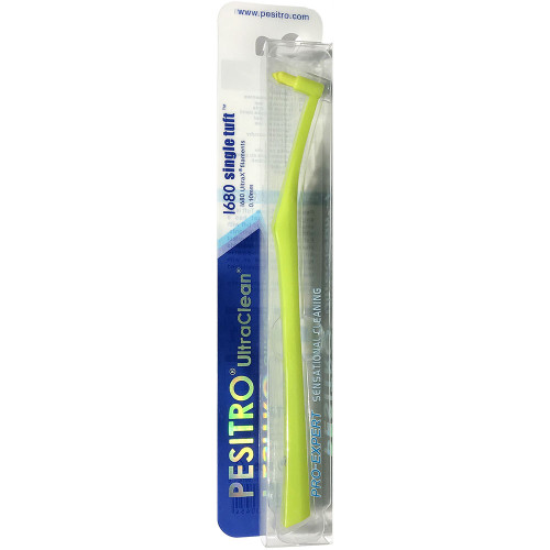 Зубные щетки для взрослых с пластиковой ручкой PESITRO (UltraClean Ultra soft 1680 single tuft)